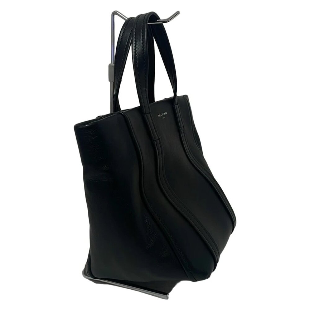 BALENCIAGA Laundry Cover XS Black Leather - Handbag 477-052625 - Picture 4 of 10